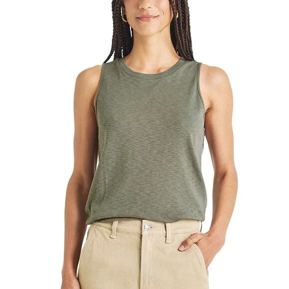 SPLENDID WOMENS SIZE LARGE ACADIA COTTON SLUB TANK GREEN NEW - Picture 1 of 12